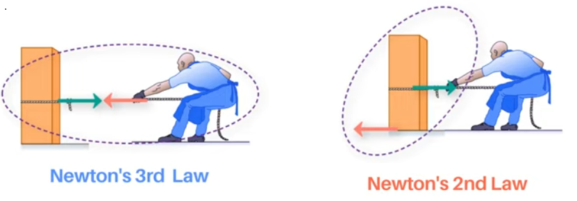 Action and Reaction DO NOT CANCEL OUT